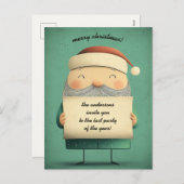 エルクが引き寄せるカスタマイズ可能なサンタ シーズンポストカード (正面/裏面)