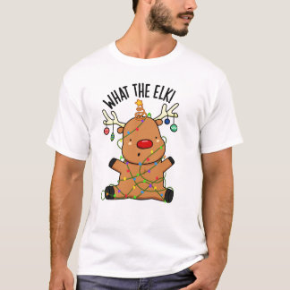 エルクって何だっけ 面白い動物のダジャレ Tシャツ