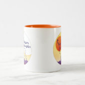 エルクと山の風景 – セクシム, WA Mug ツートーンマグカップ (中央)