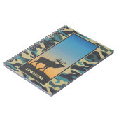 エルクと迷彩柄スパイラル ノートブック (左側)