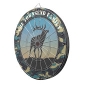 エルクと迷彩柄 ダーツボード (正面右)