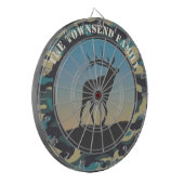 エルクと迷彩柄 ダーツボード (正面左)