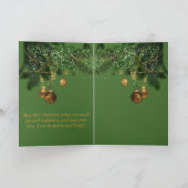 エルクのクリスマスの挨拶 カード (内部)