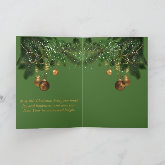 エルクのクリスマスの挨拶 カード (内部)