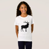 エルクのシルエット Tシャツ (正面フル)