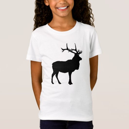 エルクのシルエット Tシャツ (正面)