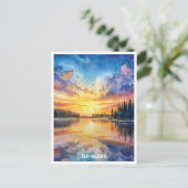 エルクアイランドナショナルパークウォーターカラー絵を描ズ ポストカード (スタンド正面)