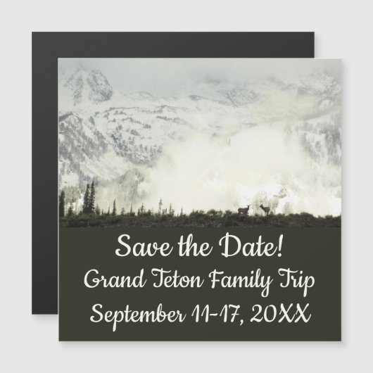 エルクアットグランドテトン国立公園写真 (正面/裏面)