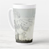 エルクアットグランドテトン国立公園写真 カフェラテマグ (左アングル)