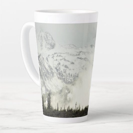 エルクアットグランドテトン国立公園写真 カフェラテマグ (左アングル)