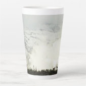 エルクアットグランドテトン国立公園写真 カフェラテマグ (正面)