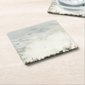 エルクアットグランドテトン国立公園写真 スクエアペーパーコースター (アングル)