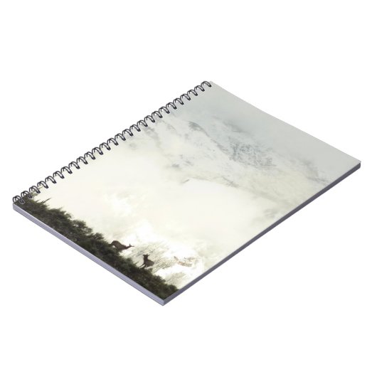 エルクアットグランドテトン国立公園写真 ノートブック (左側)