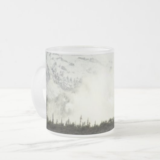 エルクアットグランドテトン国立公園写真 フロストグラスマグカップ (正面左)