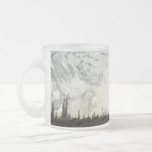 エルクアットグランドテトン国立公園写真 フロストグラスマグカップ (左)