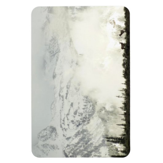 エルクアットグランドテトン国立公園写真 マグネット (縦)