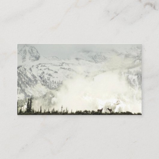 エルクアットグランドテトン国立公園写真 名刺 (裏面)