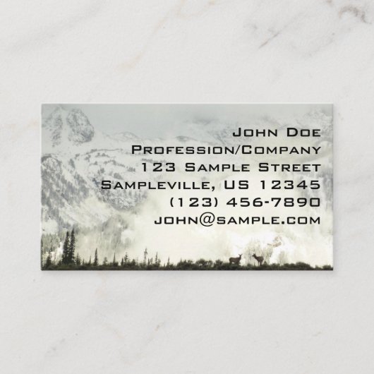 エルクアットグランドテトン国立公園写真 名刺 (正面)