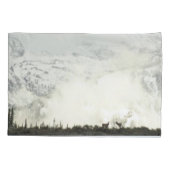 エルクアットグランドテトン国立公園写真 枕カバー (裏面)