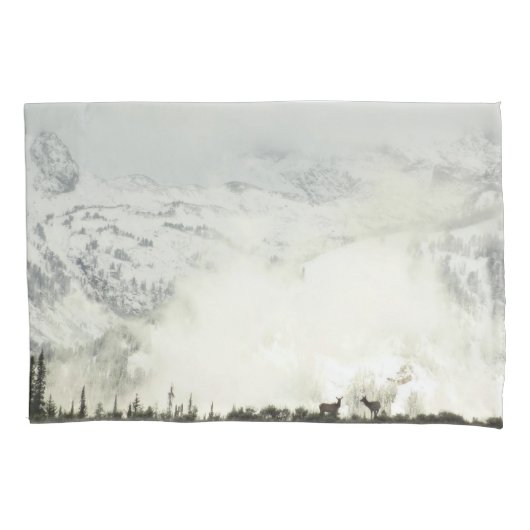 エルクアットグランドテトン国立公園写真 枕カバー (正面)