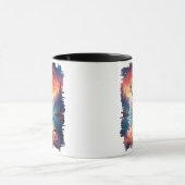 エルクアットサンセットマウンテンレイクリフレクション マグカップ (中央)