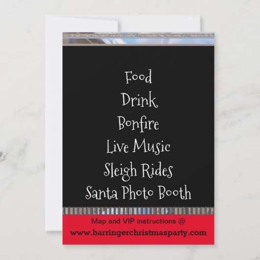 エルクエレガントクリスマスパーティー 招待状 (裏面)