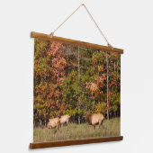 エルクカスタム26"x36"垂直(ポートレート)、1つのパネル 吊り下げ型タペストリー (傾斜あり)