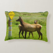 エルククロッシングカリフォルニア野生生物写真 アクセントクッション (裏面)