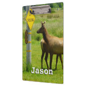 エルククロッシングカリフォルニア野生生物写真 クリップボード (左)