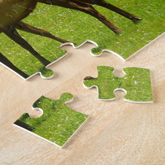 エルククロッシングカリフォルニア野生生物写真 ジグソーパズル (側面)