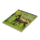 エルククロッシングカリフォルニア野生生物写真 タイル (側面)