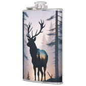 エルクダブルエクスポージャー動物自然ワイルダネスワイルド フラスク (左)
