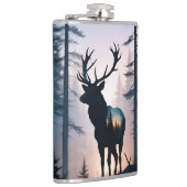エルクダブルエクスポージャー動物自然ワイルダネスワイルド フラスク (右)