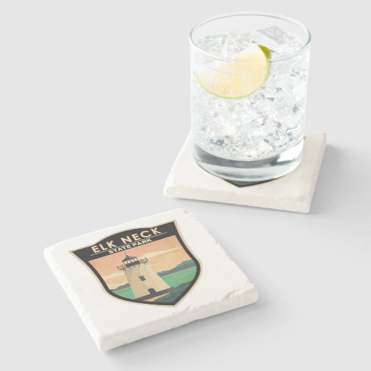 エルクネック州パークメリーランドヴィンテージ ストーンコースター (横)