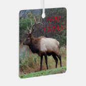 エルクハッピーホリデイズオーナメント メタルオーナメント (正面右)