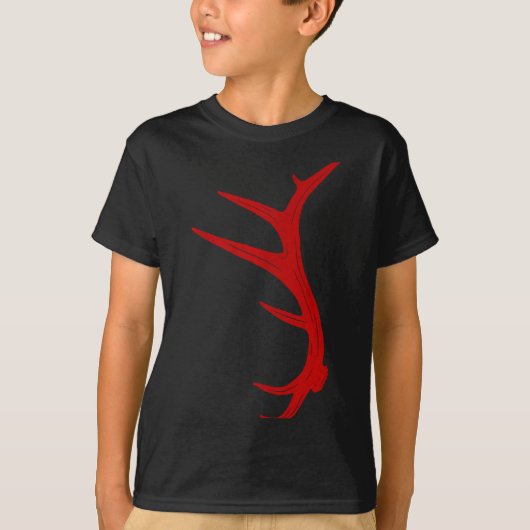 エルクハンティングブルアントラーの抜け落ちた角 Tシャツ (正面)