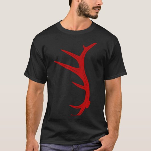 エルクハンティングブルーアントラーシェッド Tシャツ (正面)