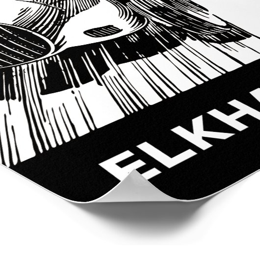 エルクハートレイクウィスコンシンロードアメリカでのカーレース ポスター (角)