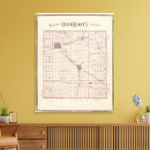 エルクハート郡の地図 キャンバスプリント (インサイチュ (リビング))