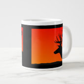 エルクヘッドシルエットデザイン ジャンボコーヒーマグカップ (正面右)