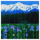 エルクホーンアイリス織物 ファブリック (クローズアップ)