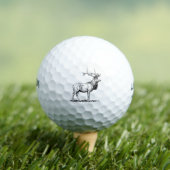 エルクムースディアヘッド動物狩り〔雄ジカの〕枝角 ゴルフボール (インサイチュ 木)