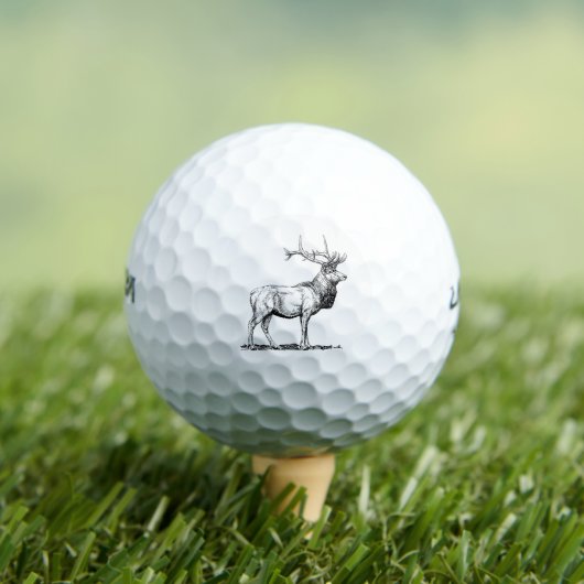 エルクムースディアヘッド動物狩り〔雄ジカの〕枝角 ゴルフボール (インサイチュ 木)