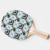エルクムース〔雄ジカの〕枝角ディアパターンデザイン 卓球ラケット (横)