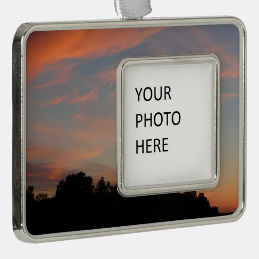 エルクリッジサンセットメリーランドランドランドスケープ シルバープレートフレームオーナメント (右)