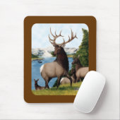 エルクワピティ マウスパッド (マウス)