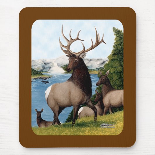 エルクワピティ マウスパッド (正面)