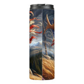 エルク威厳のあるアメリカ国旗の風景 タンブラー (裏面)