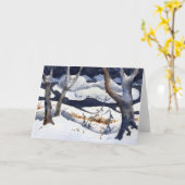 「エルク川の雪」カントリーロードグリーティングカード カード (黄色い花)