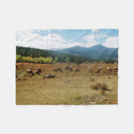 エルク広角フリースブランケット フリースブランケット